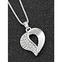 Necklace Silver Plated Twisted Heart
